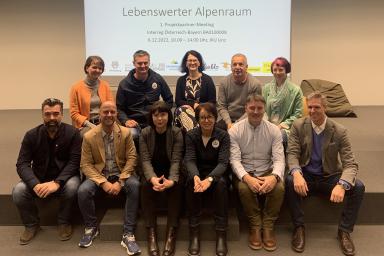 Die Mitglieder des Forschungsprojekts "Lebenswerter Alpenraum"